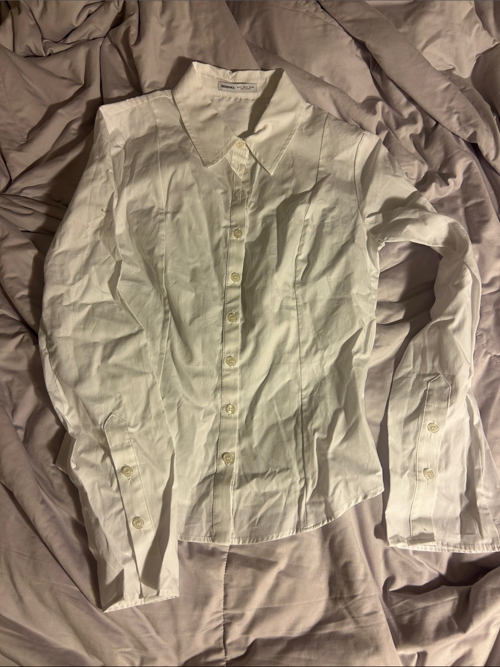 Bershka Classic White Ladies Dress Shirt